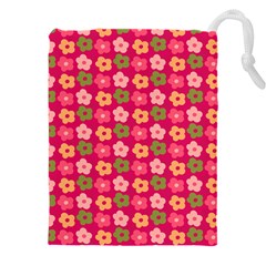 Little Flowers Garden   Drawstring Pouch (5XL) from ArtsNow.com Front