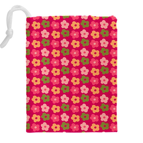 Little Flowers Garden   Drawstring Pouch (5XL) from ArtsNow.com Back