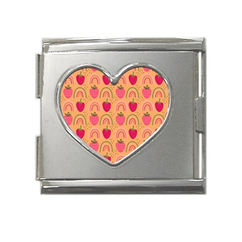 The Cutest Harvest   Mega Link Heart Italian Charm (18mm) from ArtsNow.com Front