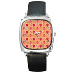 The Cutest Harvest   Square Metal Watch