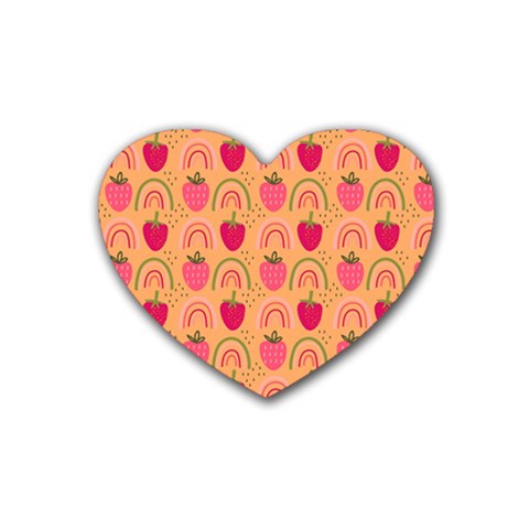 The Cutest Harvest   Rubber Coaster (Heart) from ArtsNow.com Front