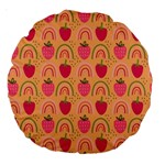 The Cutest Harvest   Large 18  Premium Round Cushion 