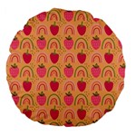 The Cutest Harvest   Large 18  Premium Flano Round Cushion 