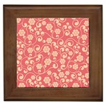 Pink Floral Wall Framed Tile