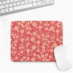 Pink Floral Wall Small Mousepad