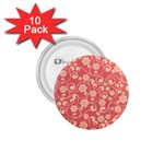 Pink Floral Wall 1.75  Button (10 pack) 