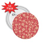 Pink Floral Wall 2.25  Button (10 pack)