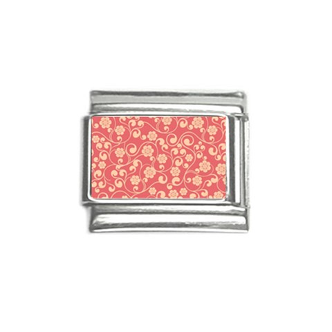 Pink Floral Wall Italian Charm (9mm) from ArtsNow.com Front