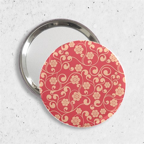 Pink Floral Wall 2.25  Handbag Mirror from ArtsNow.com Front