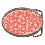 Pink Floral Wall Belt Buckle