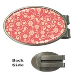 Pink Floral Wall Money Clip (Oval)