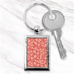 Pink Floral Wall Key Chain (Rectangle)