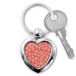 Pink Floral Wall Key Chain (Heart)