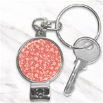 Pink Floral Wall Nail Clippers Key Chain