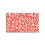 Pink Floral Wall Sticker (Rectangular)