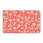 Pink Floral Wall Magnet (Rectangular)