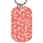 Pink Floral Wall Dog Tag (One Side)