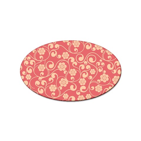 Pink Floral Wall Sticker Oval (100 pack) from ArtsNow.com Front