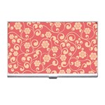 Pink Floral Wall Business Card Holder