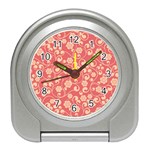 Pink Floral Wall Travel Alarm Clock