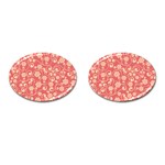 Pink Floral Wall Cufflinks (Oval)