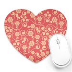 Pink Floral Wall Heart Mousepad