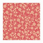 Pink Floral Wall Medium Glasses Cloth (2 Sides)