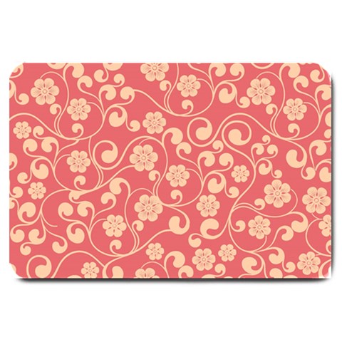 Pink Floral Wall Large Doormat from ArtsNow.com 30 x20  Door Mat