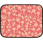 Pink Floral Wall Fleece Blanket (Mini)