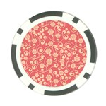 Pink Floral Wall Poker Chip Card Guard (10 pack)