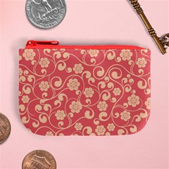 Pink Floral Wall Mini Coin Purse from ArtsNow.com Front