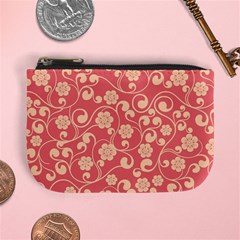 Pink Floral Wall Mini Coin Purse from ArtsNow.com Front