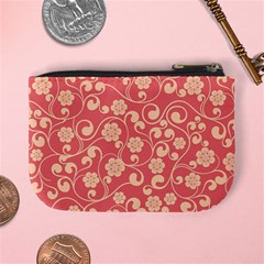 Pink Floral Wall Mini Coin Purse from ArtsNow.com Back