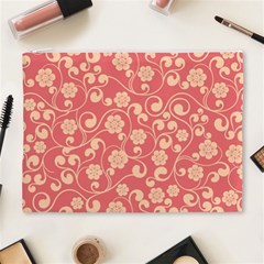 Pink Floral Wall Cosmetic Bag (XL) from ArtsNow.com Front