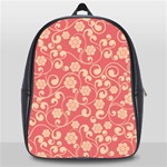 Pink Floral Wall School Bag (Large)