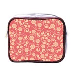 Pink Floral Wall Mini Toiletries Bag (One Side)