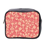 Pink Floral Wall Mini Toiletries Bag (Two Sides)