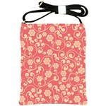 Pink Floral Wall Shoulder Sling Bag