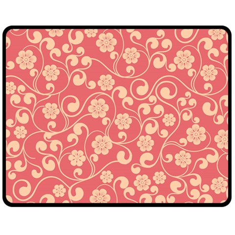 Pink Floral Wall Fleece Blanket (Medium) from ArtsNow.com 60 x50  Blanket Front