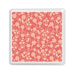 Pink Floral Wall Memory Card Reader (Square)