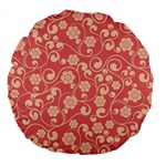 Pink Floral Wall Large 18  Premium Round Cushion 