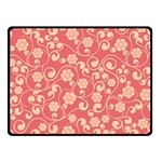 Pink Floral Wall Double Sided Fleece Blanket (Small)