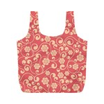 Pink Floral Wall Full Print Recycle Bag (M)