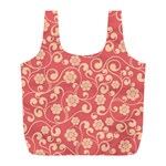 Pink Floral Wall Full Print Recycle Bag (L)