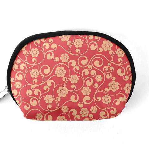 Pink Floral Wall Accessory Pouch (Medium) from ArtsNow.com Back