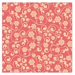 Pink Floral Wall Square Satin Scarf (36  x 36 )