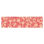 Pink Floral Wall Oblong Satin Scarf (16  x 60 )