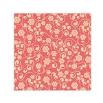 Pink Floral Wall Square Satin Scarf (30  x 30 )