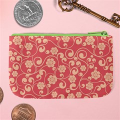 Pink Floral Wall Large Coin Purse from ArtsNow.com Back