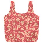 Pink Floral Wall Full Print Recycle Bag (XXL)